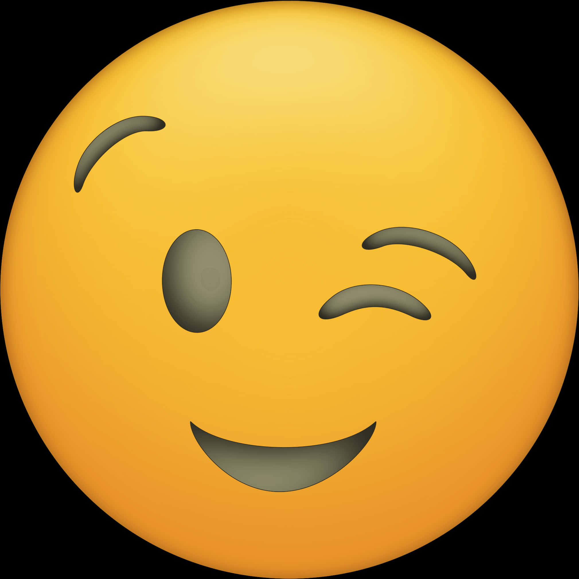 Winking Face Emoji Smile PNG