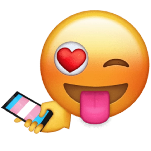 Winking Face Emojiwith Heartand Phone PNG