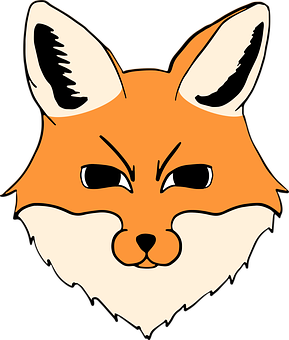 Winking Fox Graphic PNG