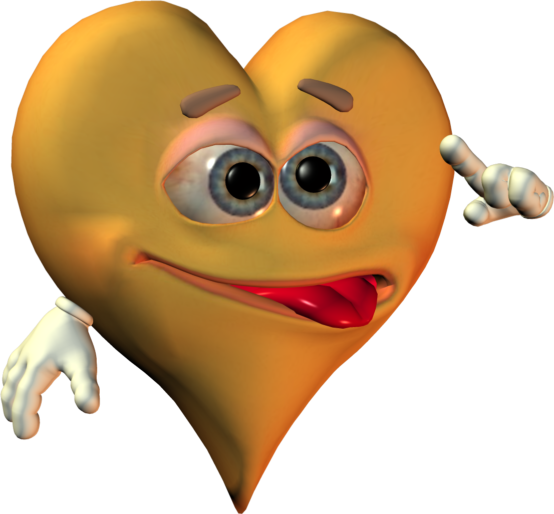 Winking Heart Emoji3 D PNG