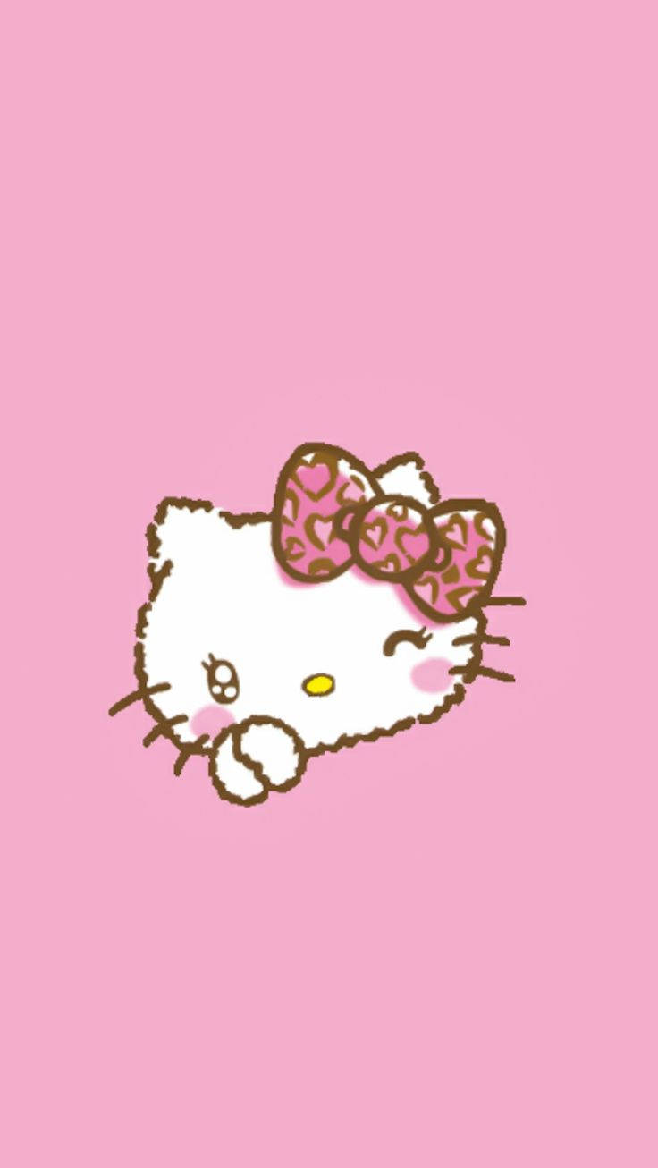 Winking Hello Kitty Aesthetic Wallpaper