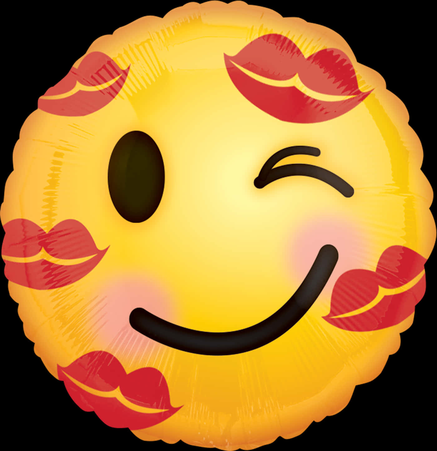 Winking Kiss Emoji Balloon PNG