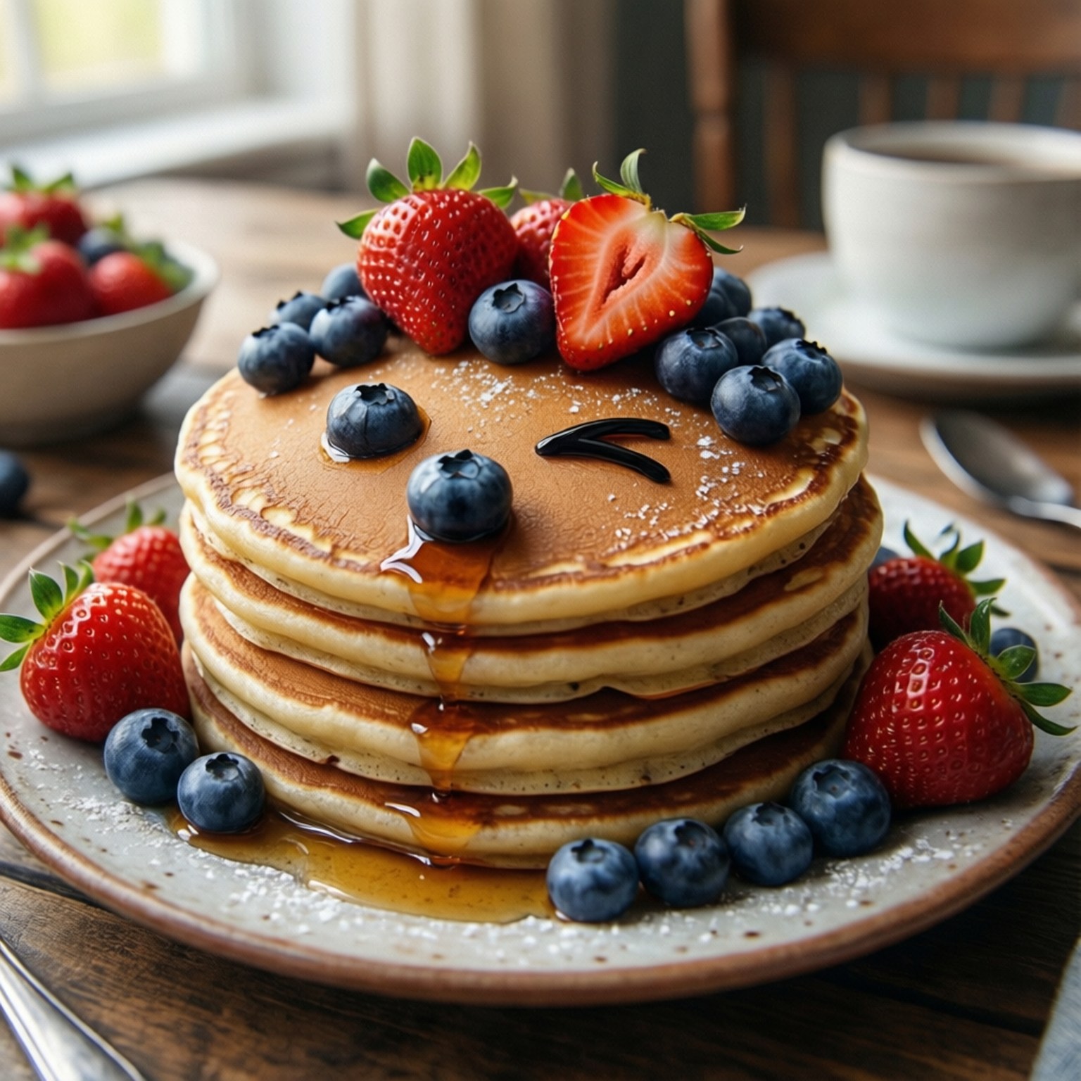 Winking Pancake Stack Wallpaper
