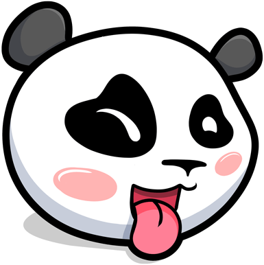 Winking Panda Sticker PNG