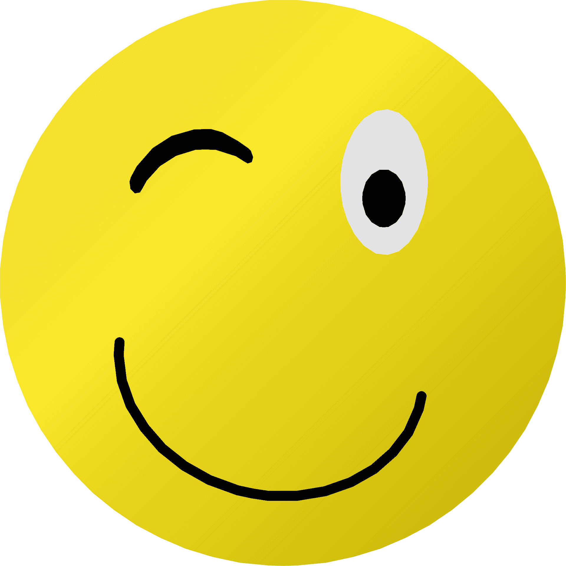 Download Winking Yellow Smiley Face Emoji.png | Wallpapers.com