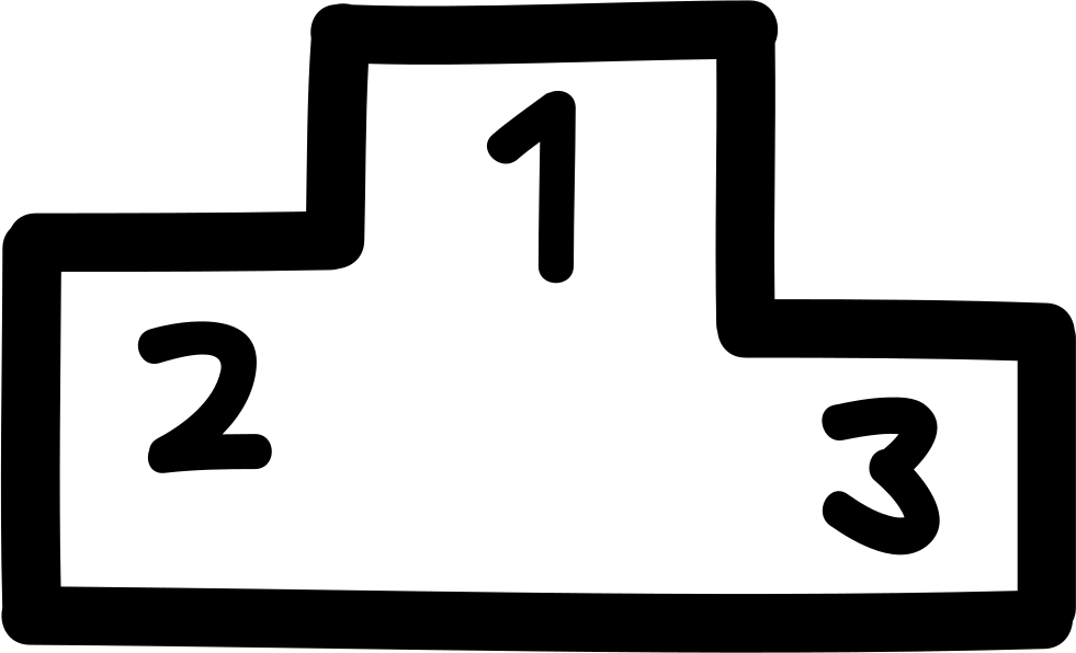 Winners Podium Outline PNG