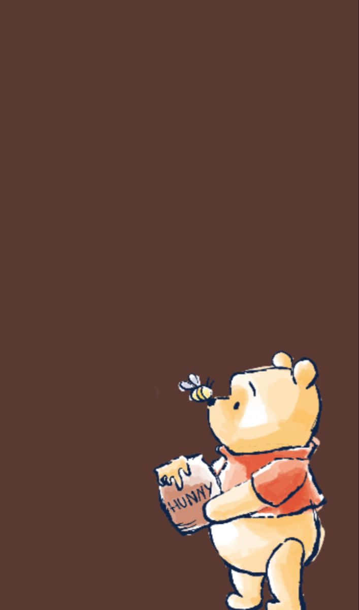 A tranquil moment with Winnie the Pooh. Wallpaper
