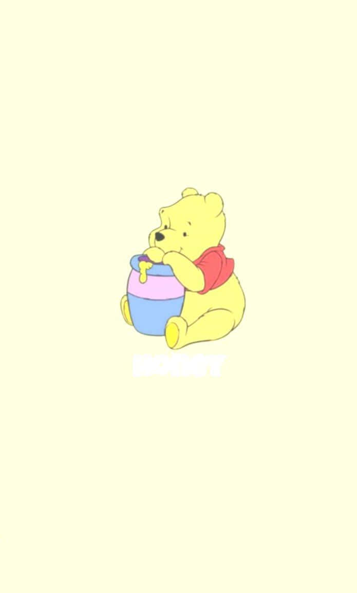Image  "Having a Healthy Snack with Winnie The Pooh" Wallpaper