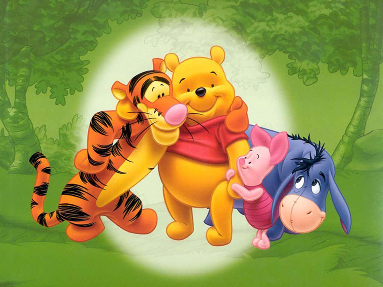 Nyd en fredelig dag i skoven med den elskede Winnie the Pooh. Wallpaper