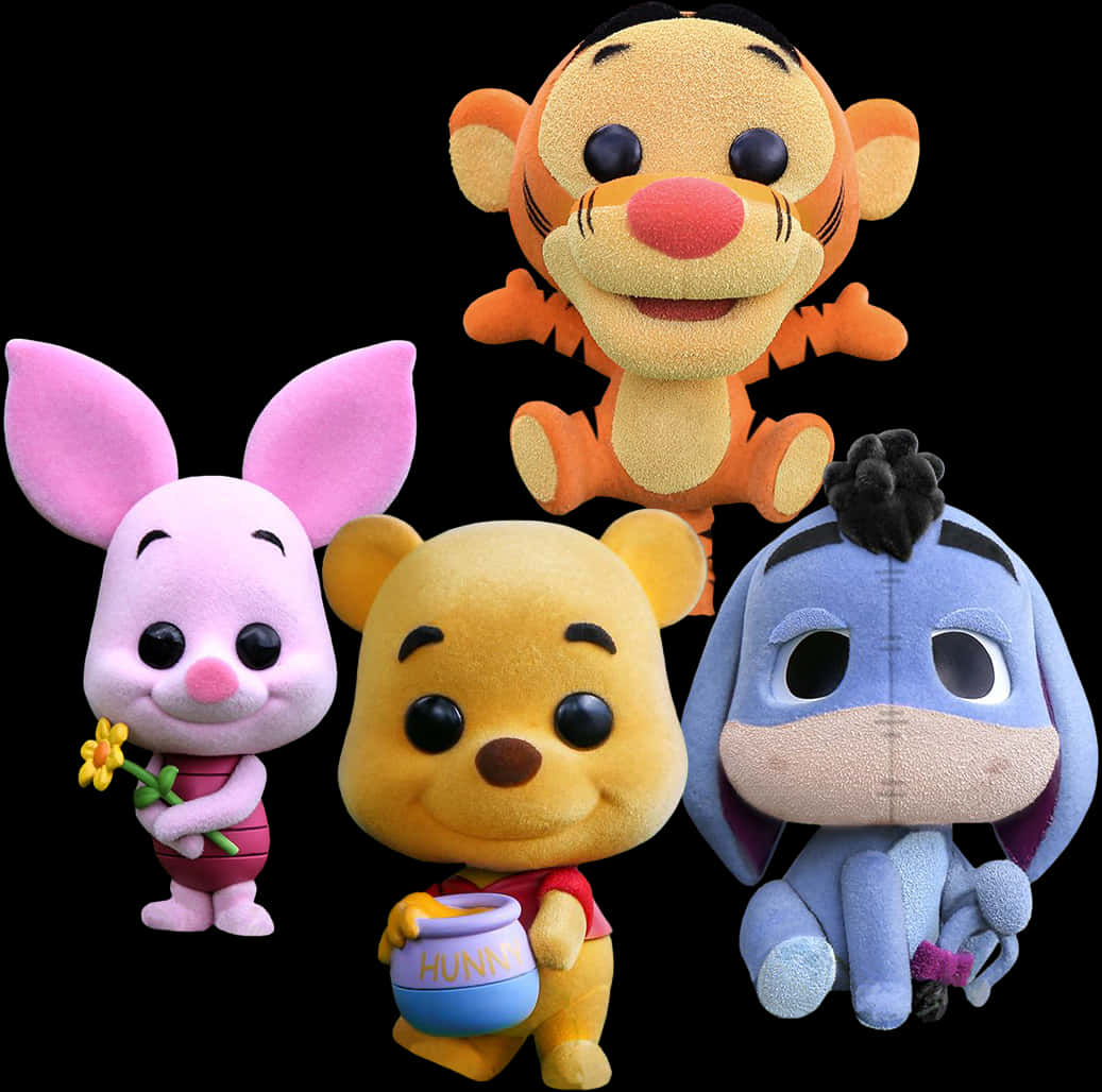 Winnie The Pooh And Friends Plush Toys PNG
