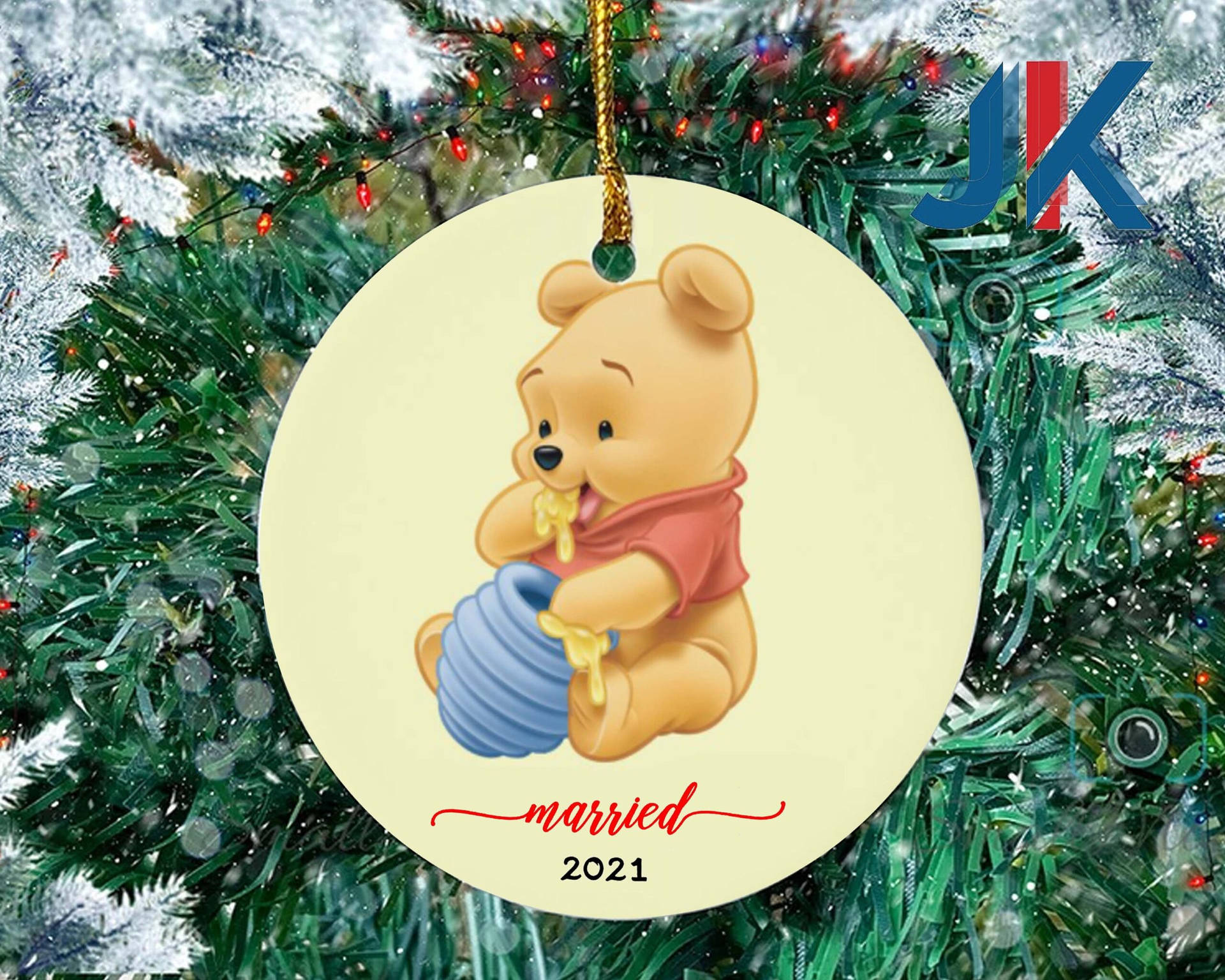 "Tis The Season To Be Jolly With Winnie The Pooh's Christmas Spirit" Wallpaper
