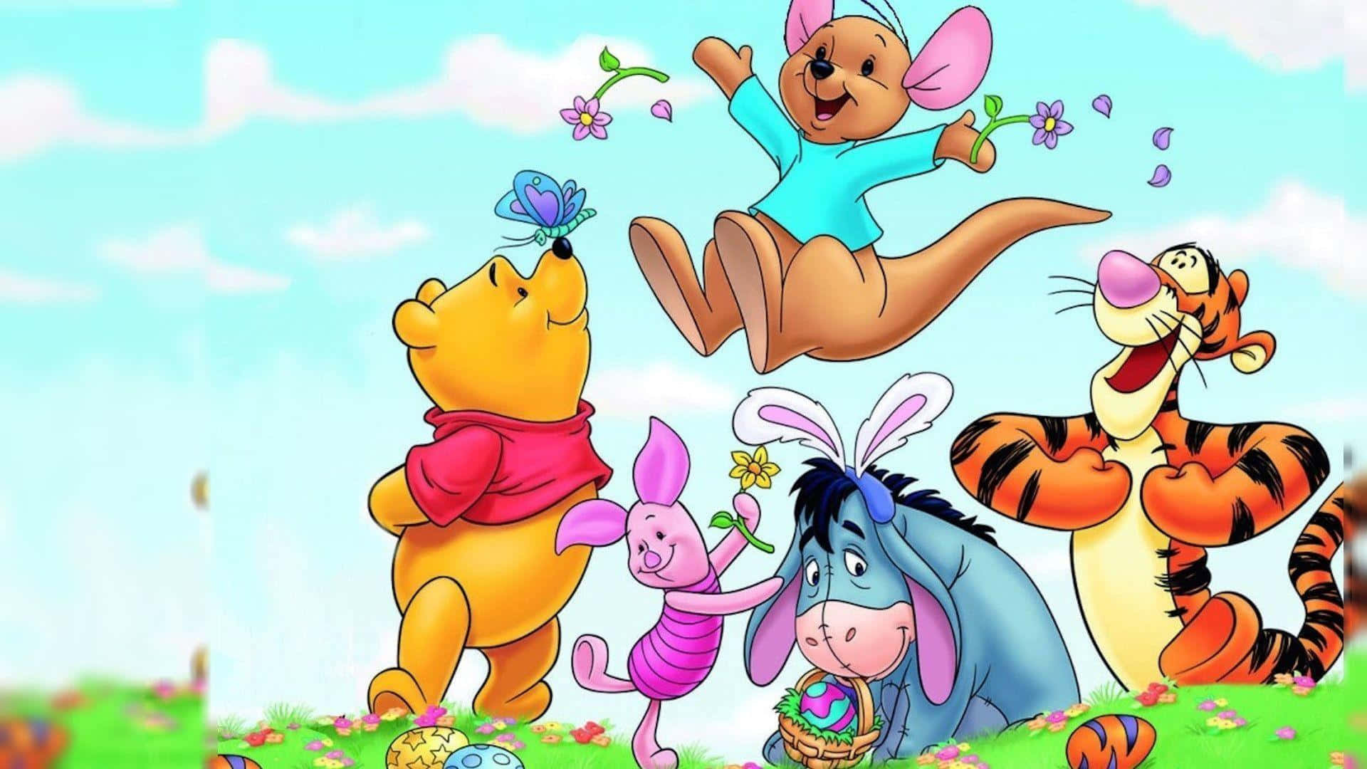 Celebrala Nostalgia Con Winnie The Pooh Clásico Fondo de pantalla