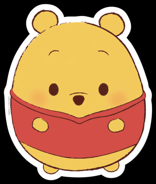 Winnie The Pooh Cute Sticker PNG