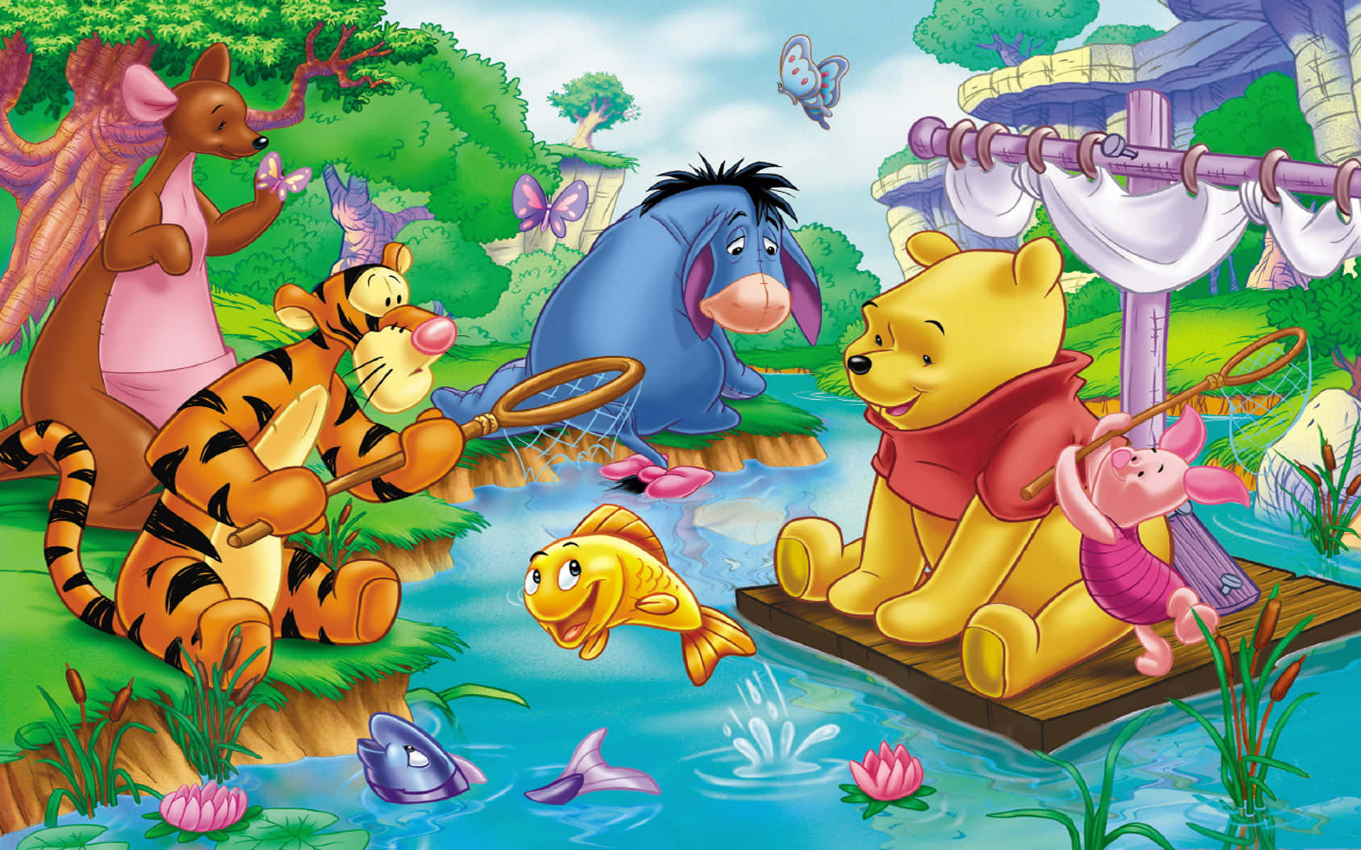 Genießensie Süße Momente Mit Winnie The Pooh Auf Ihrem Desktop! Wallpaper