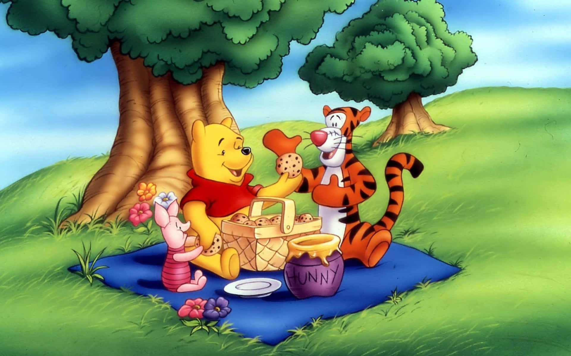 Adorablefondo De Pantalla De Winnie The Pooh Para Escritorio. Fondo de pantalla