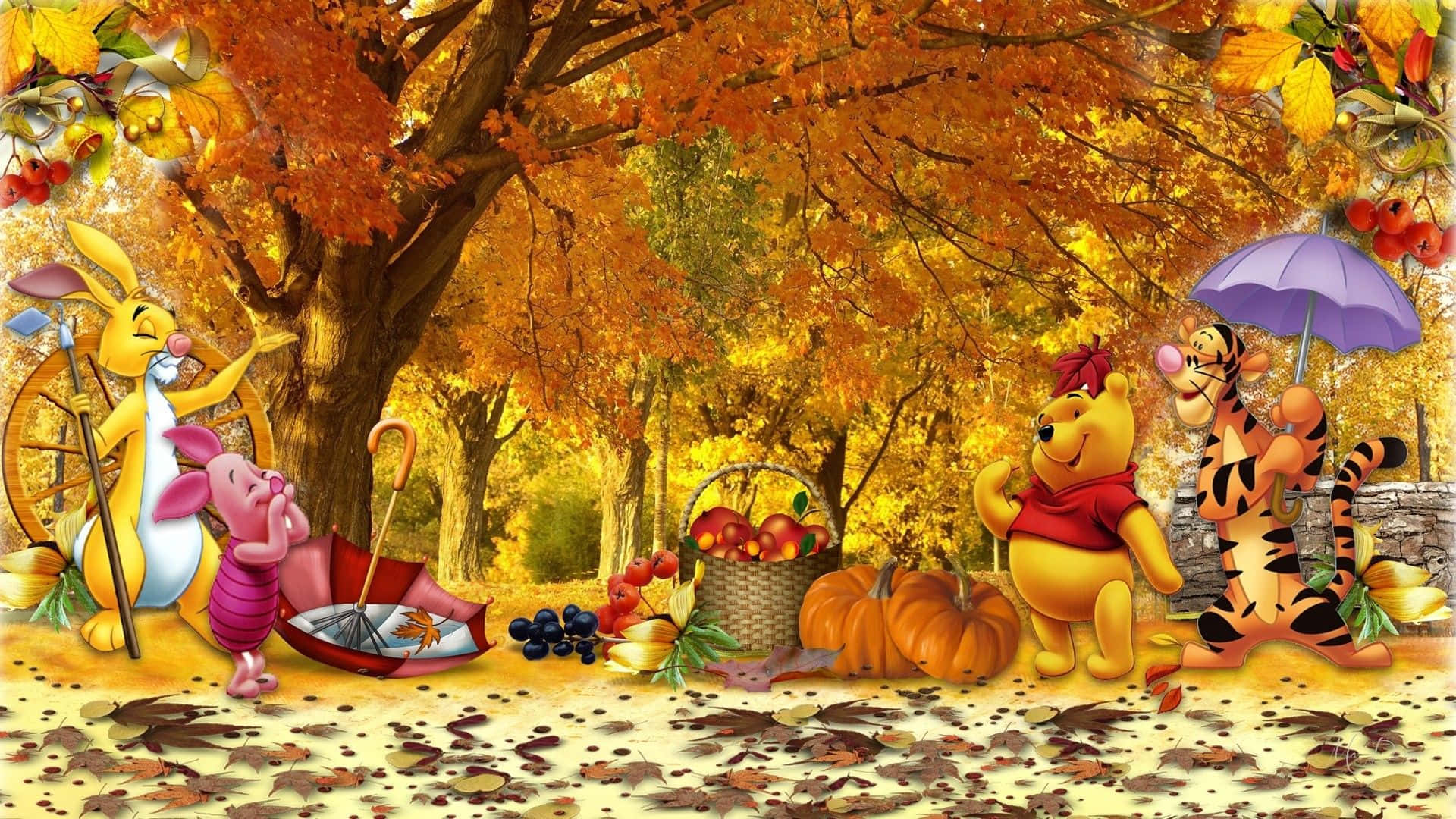"A Lovely Desktop Featuring Winnie The Pooh" Wallpaper