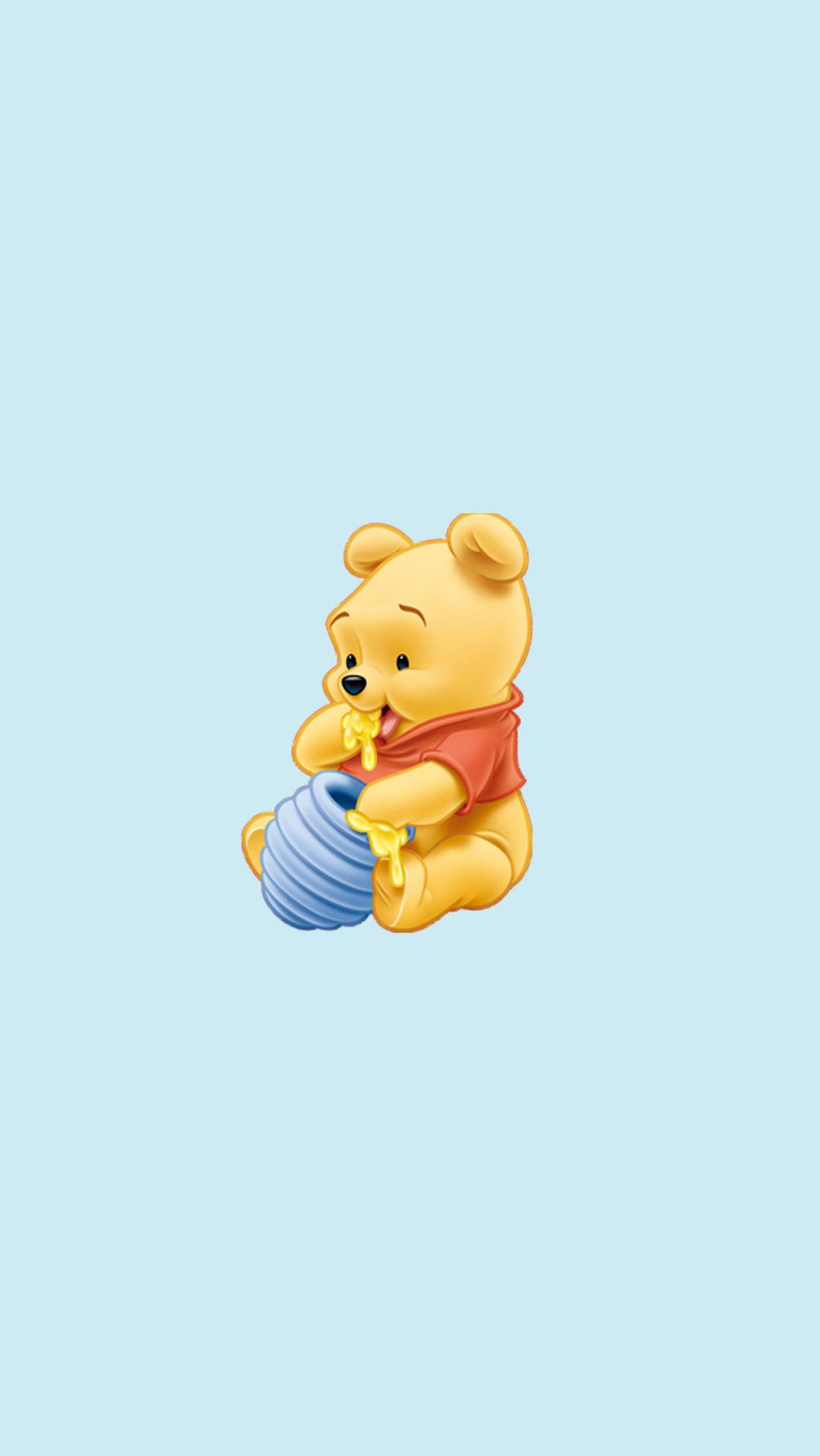 Winnie The Pooh Eating Honey Background