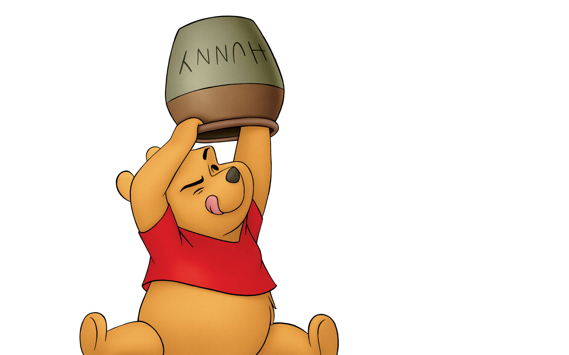 Winnie The Pooh Eating Hunny Background