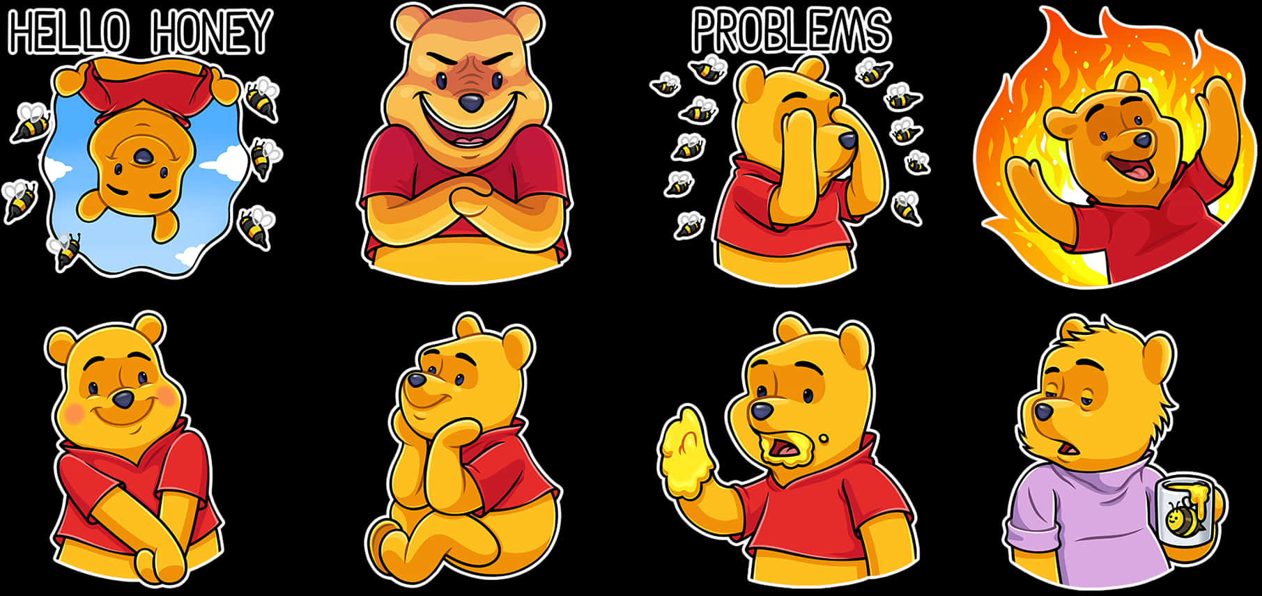 Winnie The Pooh Emotions Compilation PNG
