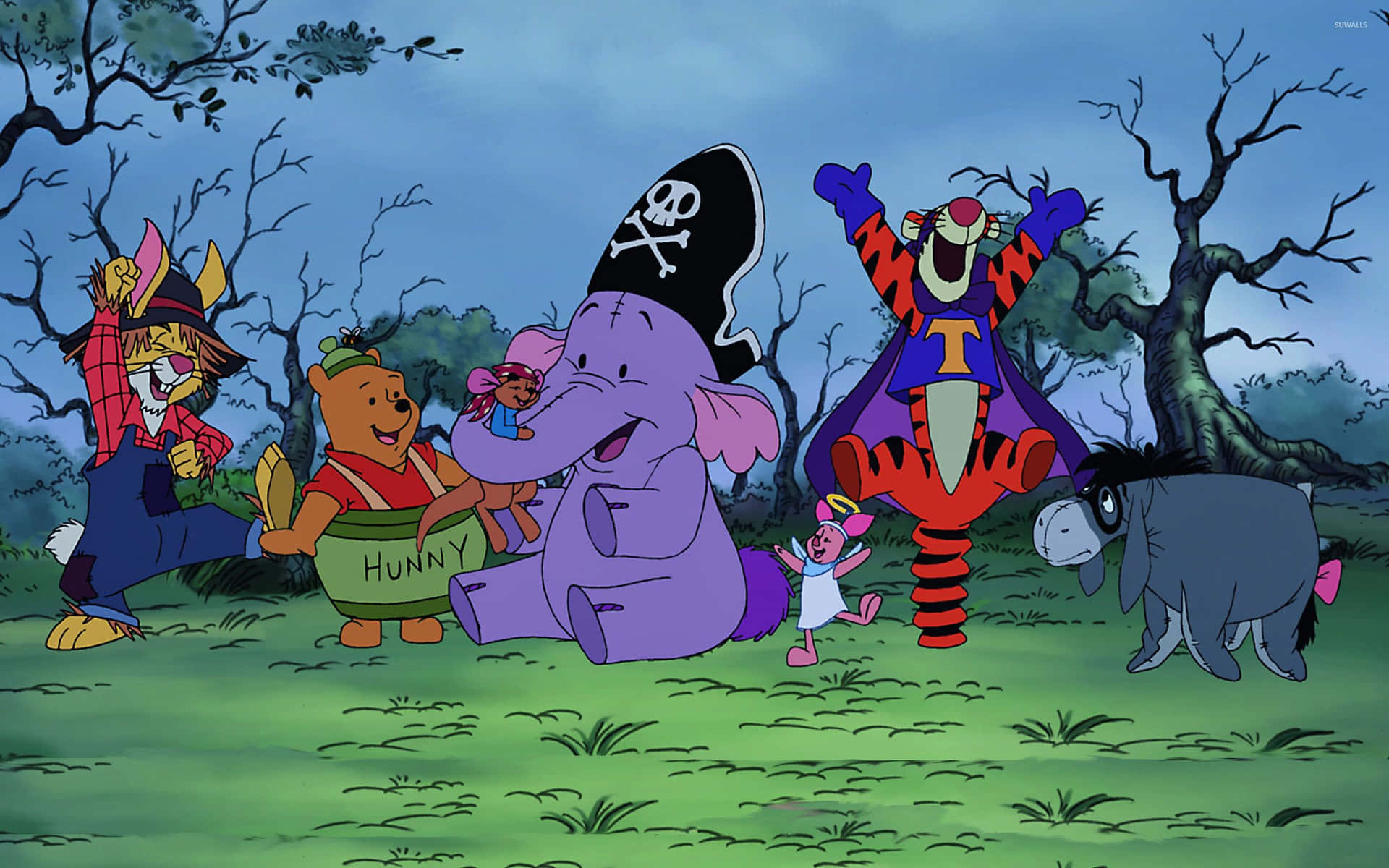 Celebrate Halloween in the Hundred Acre Woods with Winnie the Pooh! Wallpaper