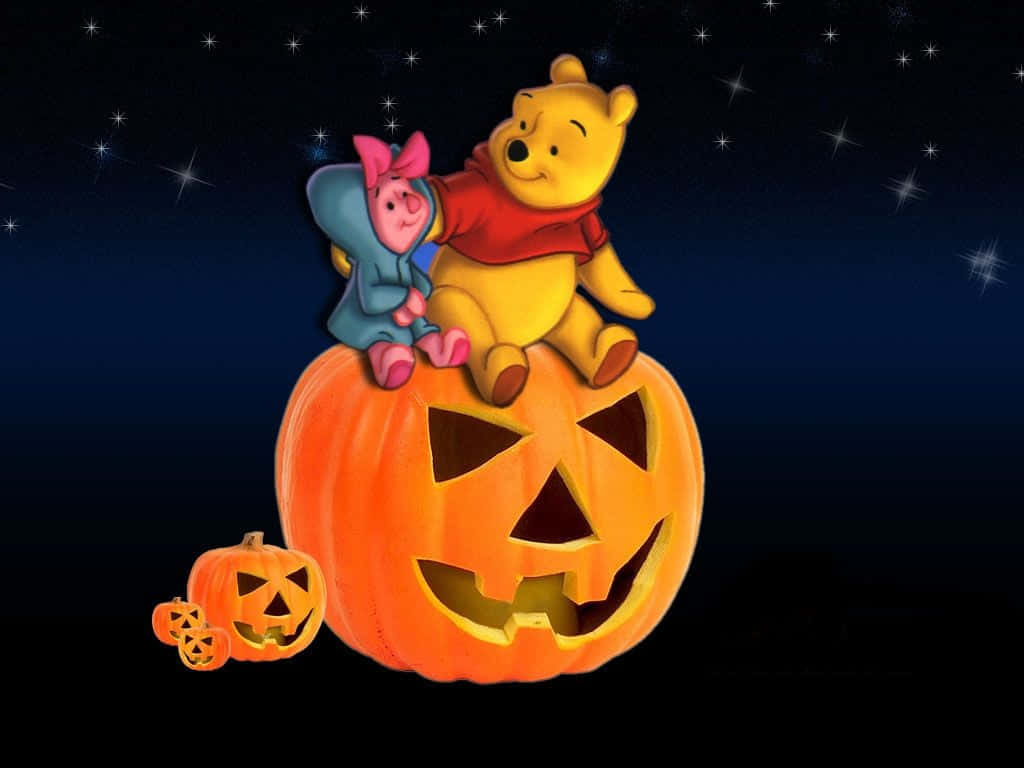 ¡prepáratepara Halloween Con Winnie The Pooh! Fondo de pantalla