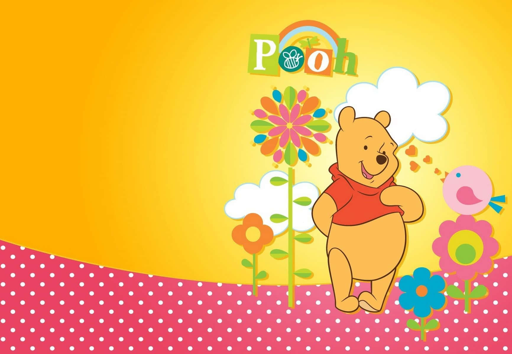 ¡unalaptop Con Winnie The Pooh Para Niños De Todas Las Edades! Fondo de pantalla
