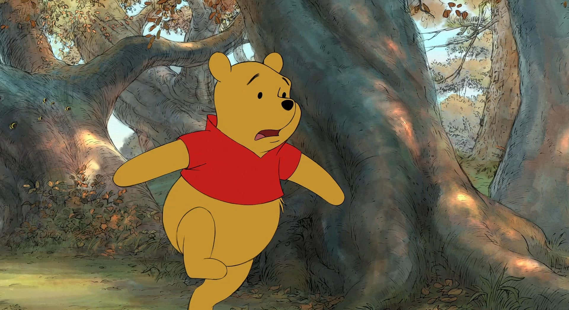 Take On Any Adventure with Winnie The Pooh Laptop Wallpaper