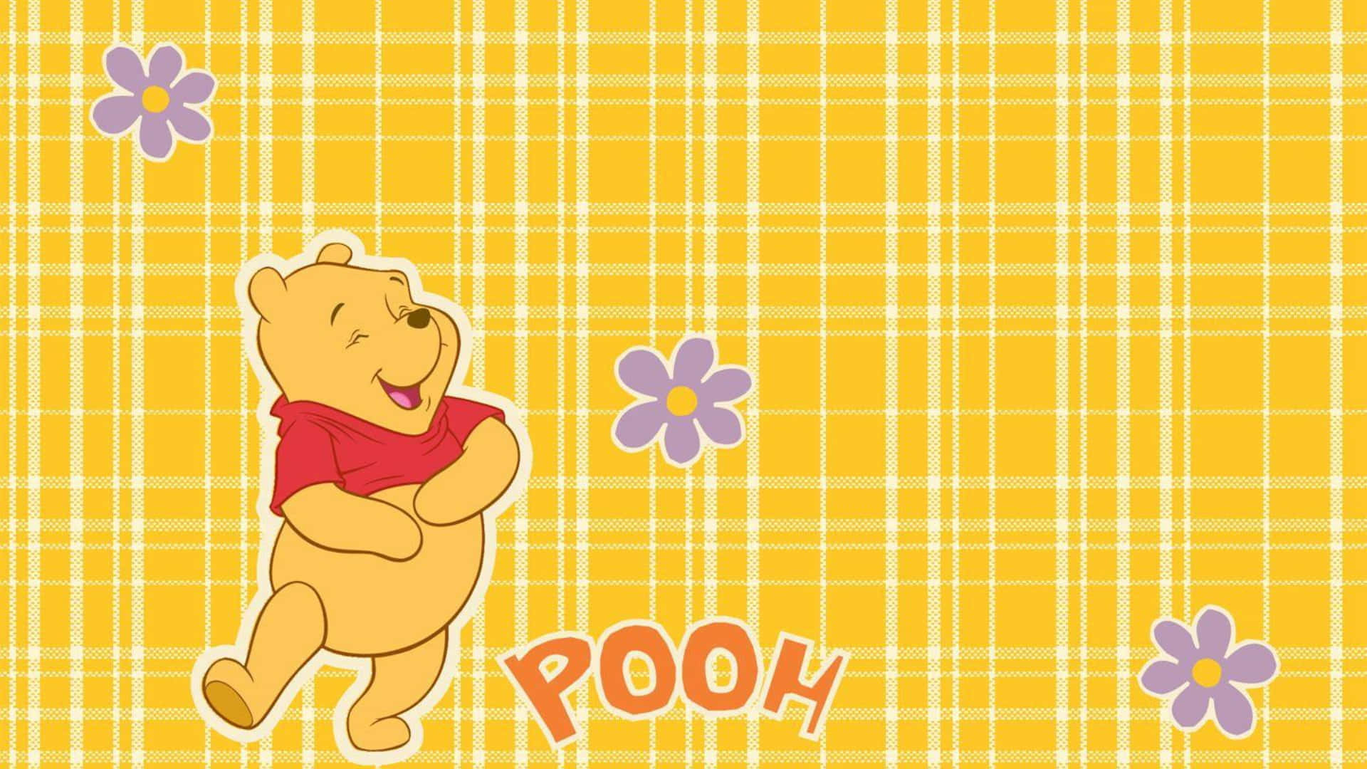 Winnie The Pooh Charming Laptop Background Wallpaper
