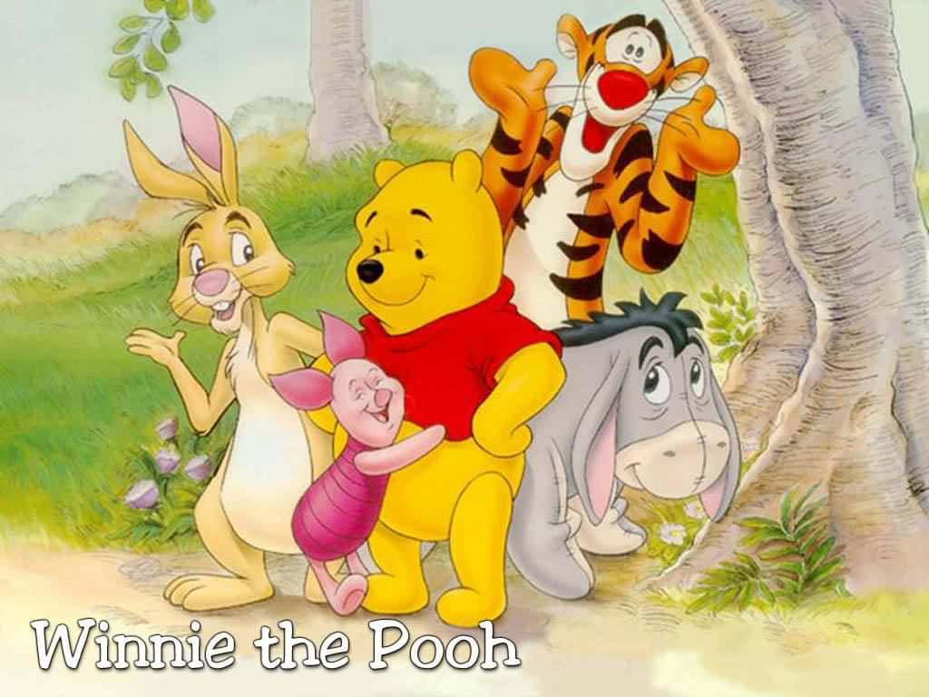 Winniethe Pooh Abbraccia Un Albero