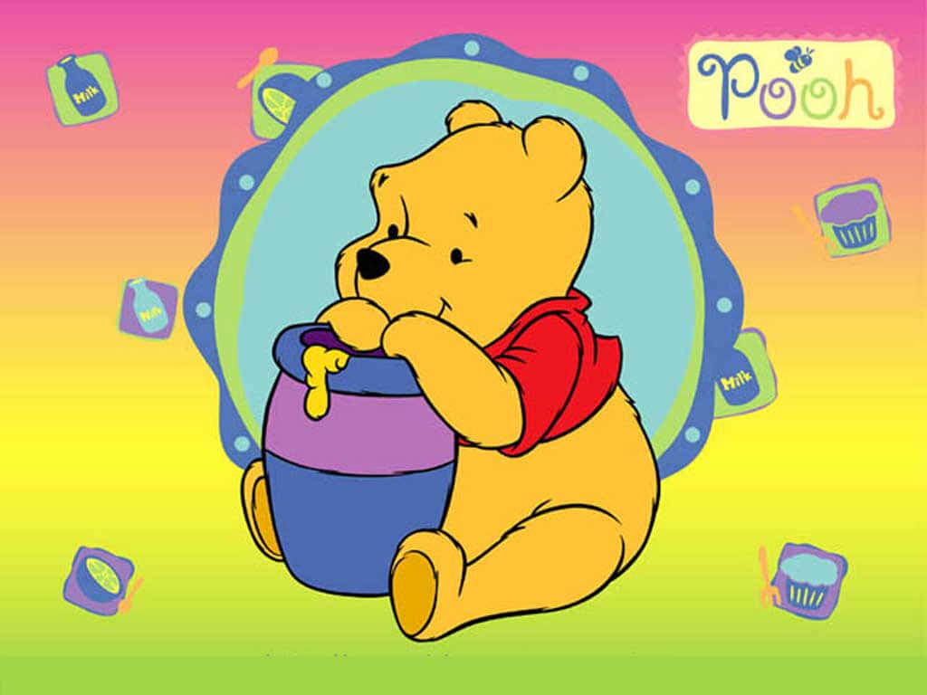 Winnie The Pooh Enjoying a beautiful day in Hundred Acre Woods
