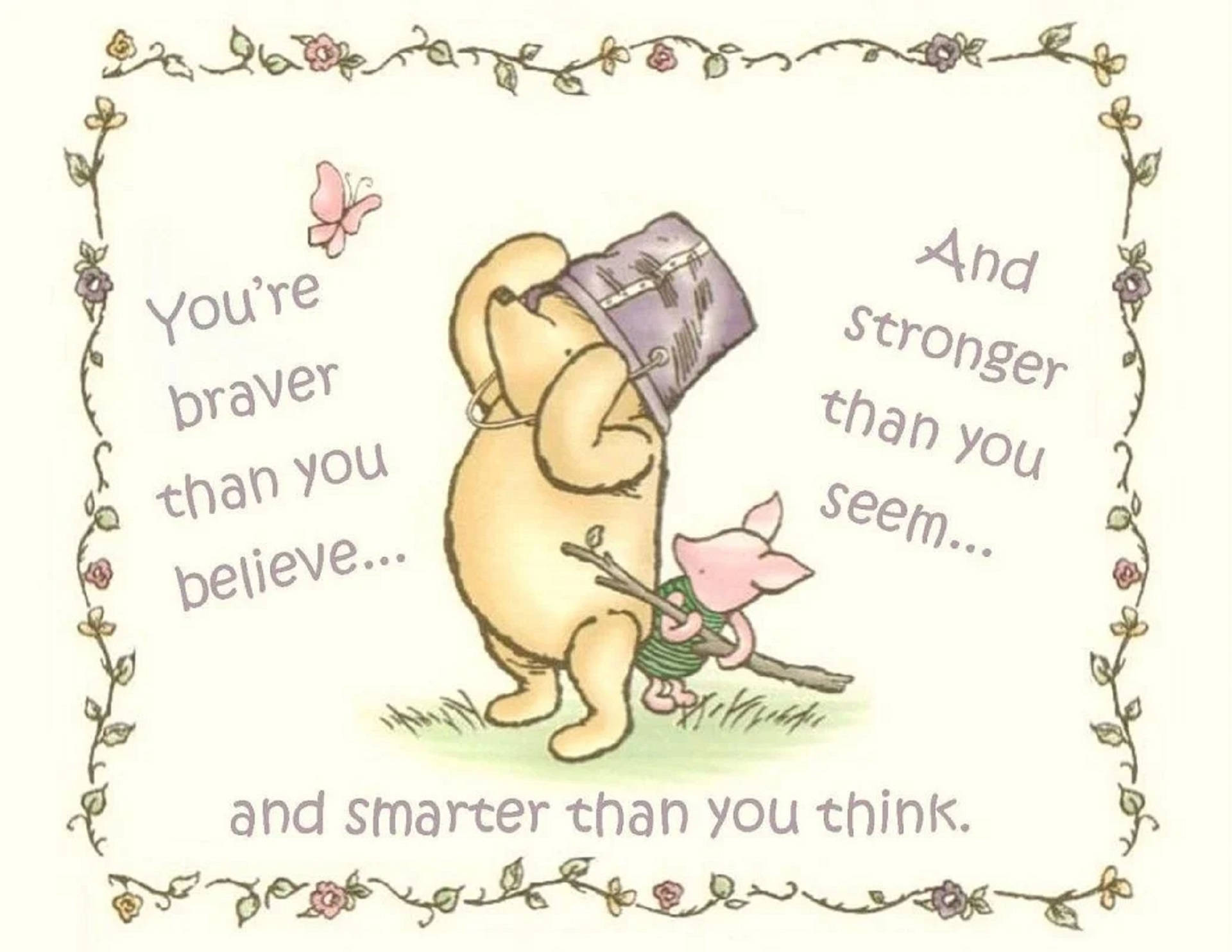 Winnie The Pooh Quotes About Bravery Wallpaper