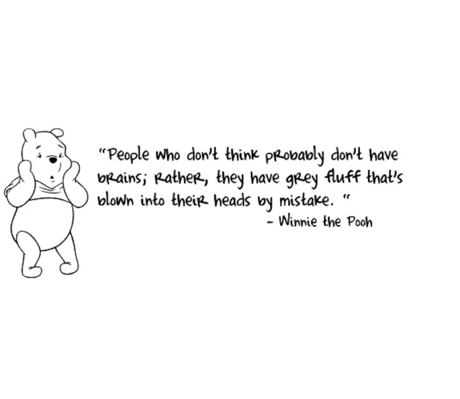 Winnie The Pooh Quotes About Thinking Wallpaper