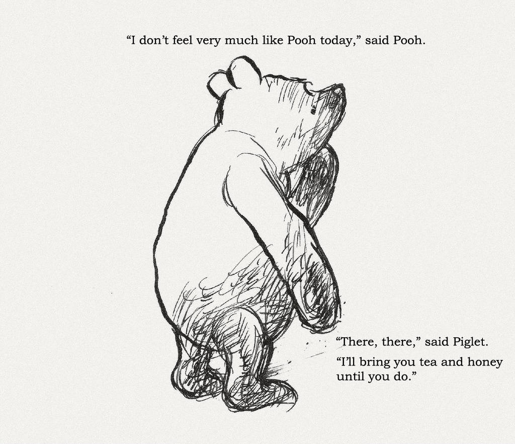 Winnie The Pooh Quotes Drawing Wallpaper