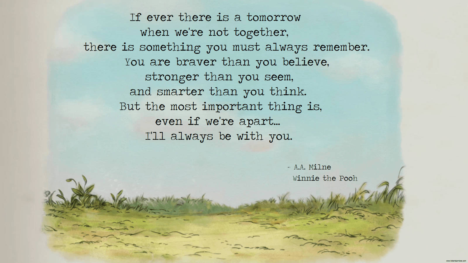 Winnie The Pooh Quotes Of Being Alone Wallpaper