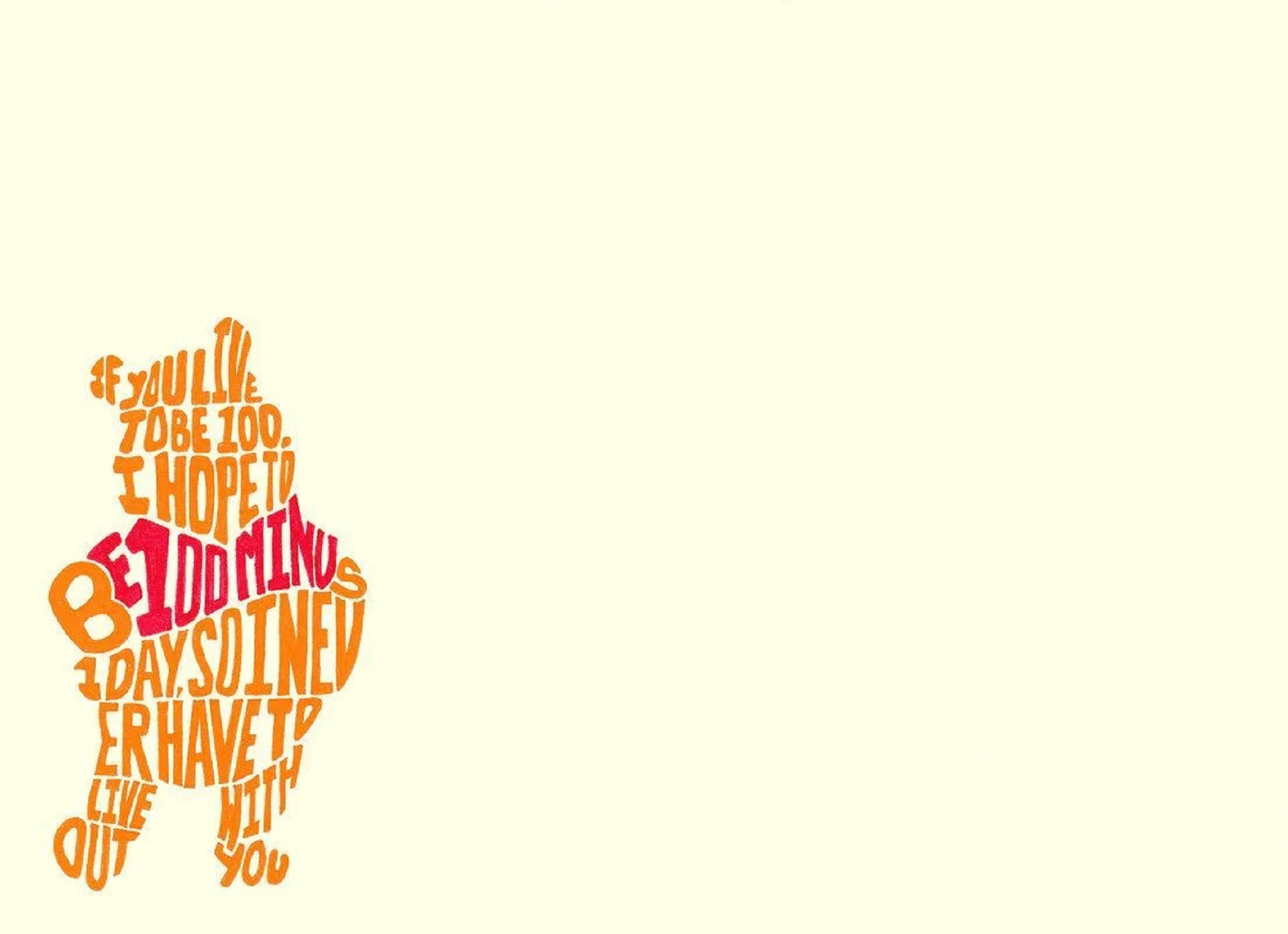 Winnie The Pooh Quotes Typography Wallpaper