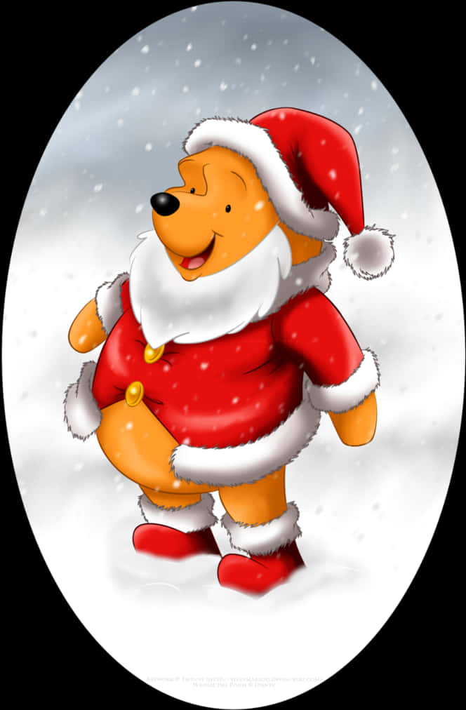 Winnie The Pooh Santa Costume PNG