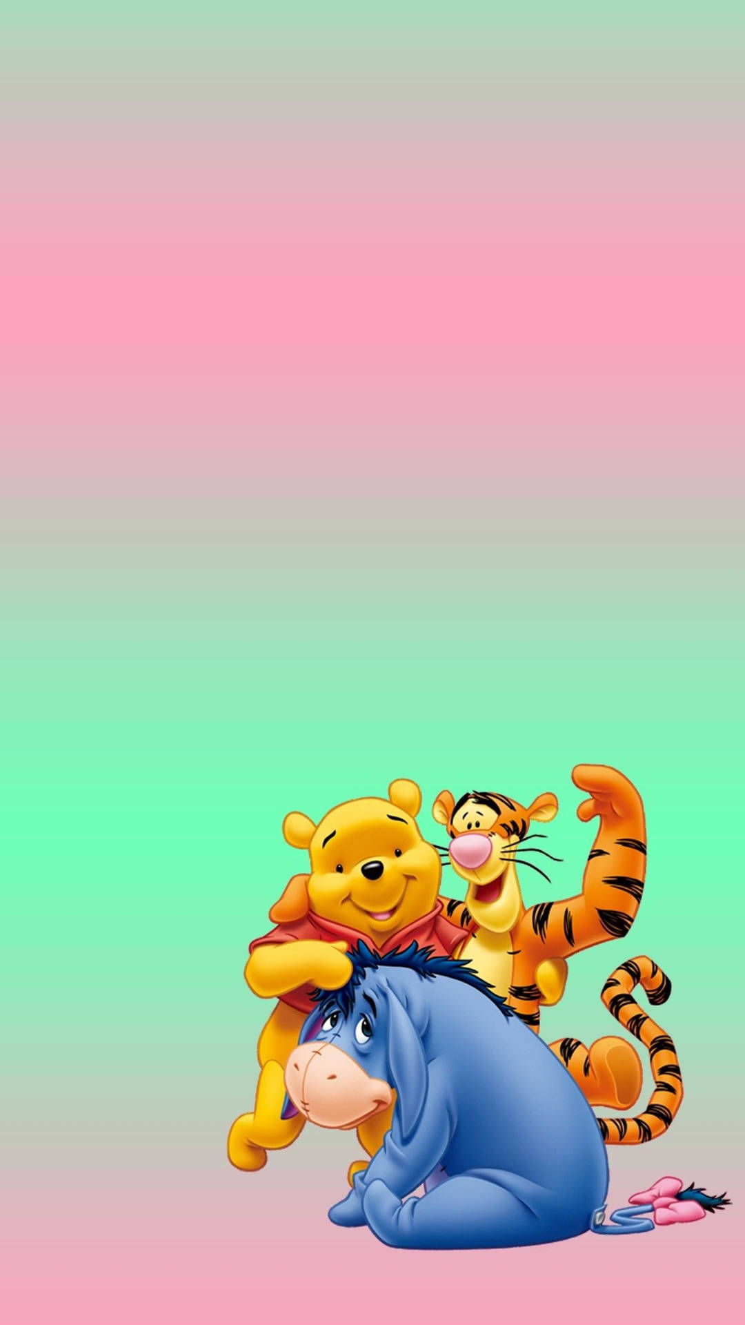 Winnie The Pooh, Tigger, and Eeyore Go on a Picnic Wallpaper