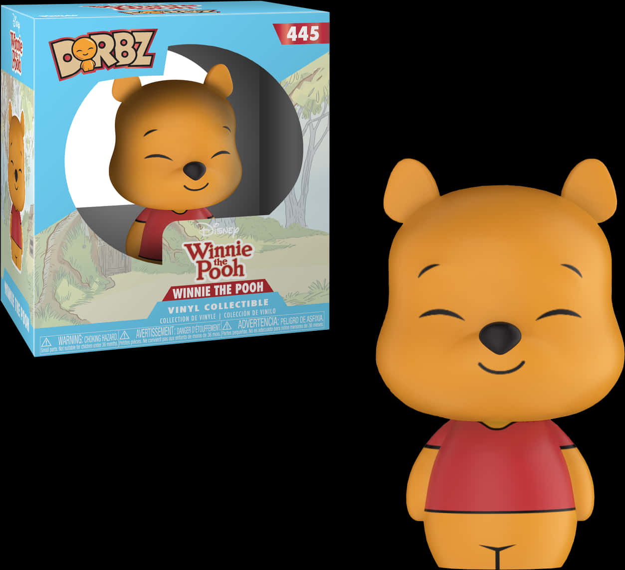 Winnie The Pooh Vinyl Figure Dorbz Packaging PNG