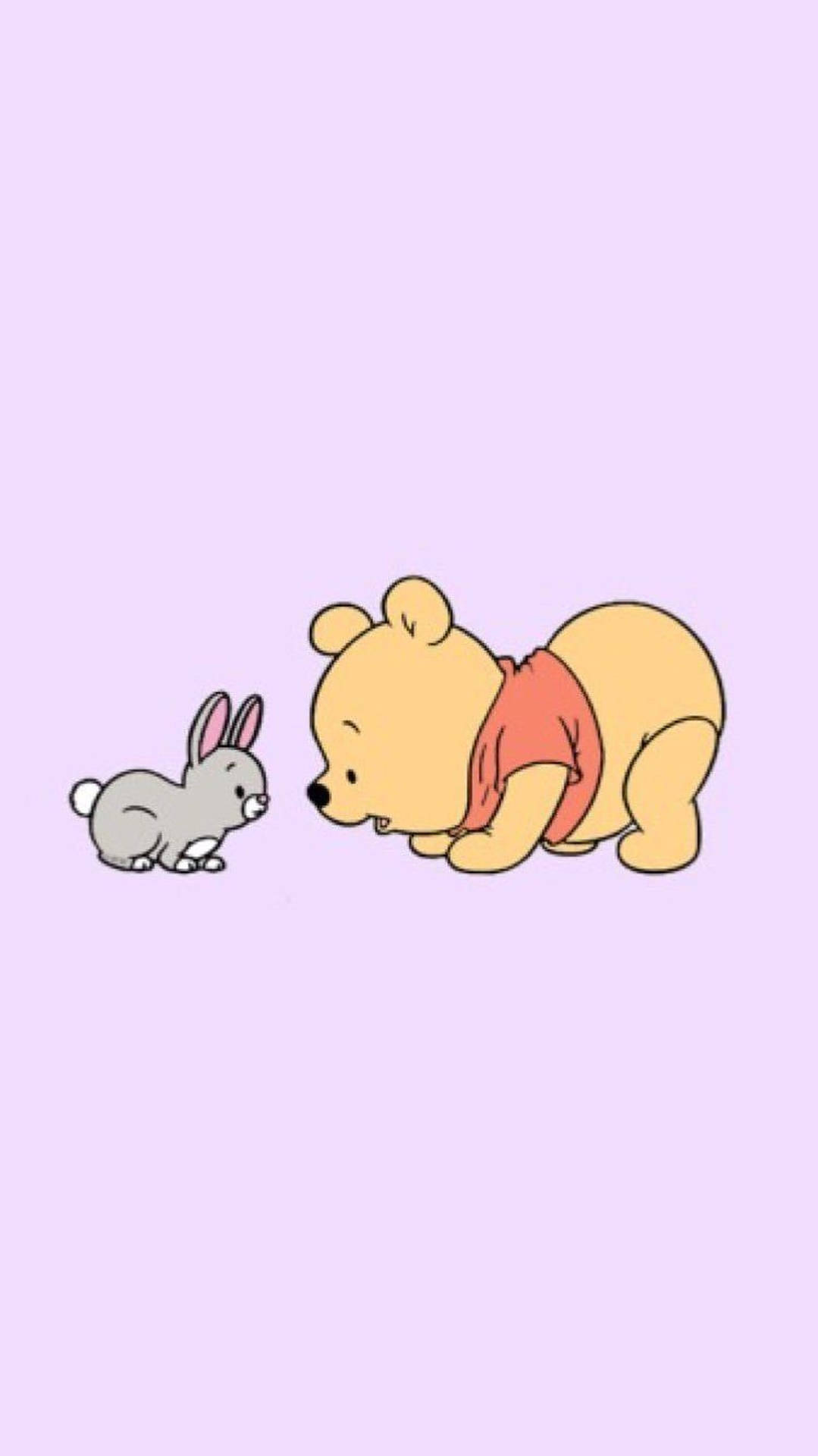 Winnie The Pooh With A Bunny Background