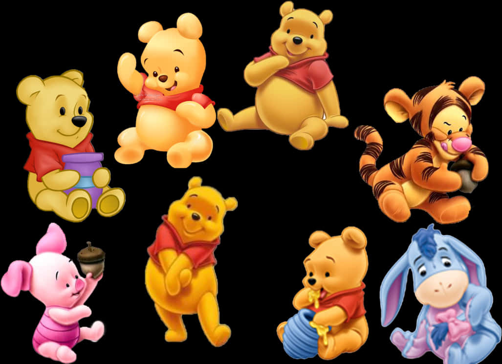 Winnie The Poohand Friends PNG