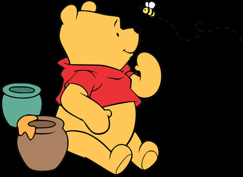 Winnie The Poohand Honey Pot PNG