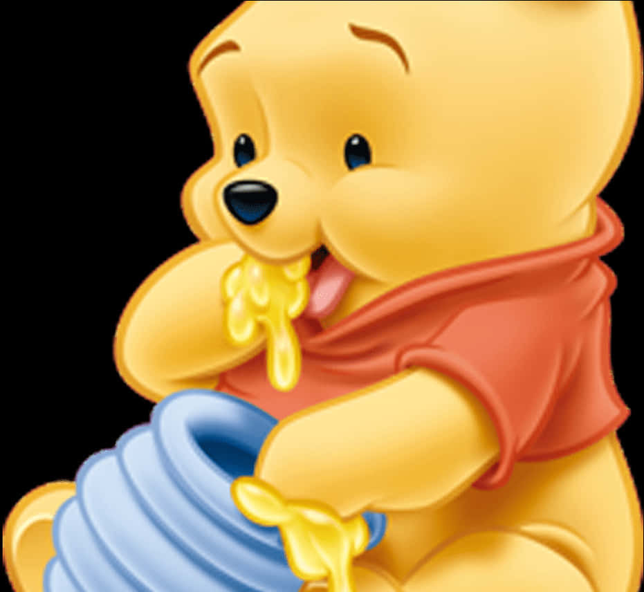 Winniethe Pooh Honey Pot Delight PNG