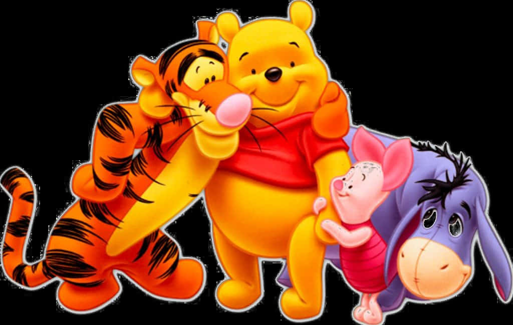 Winniethe Poohand Friends Hug PNG