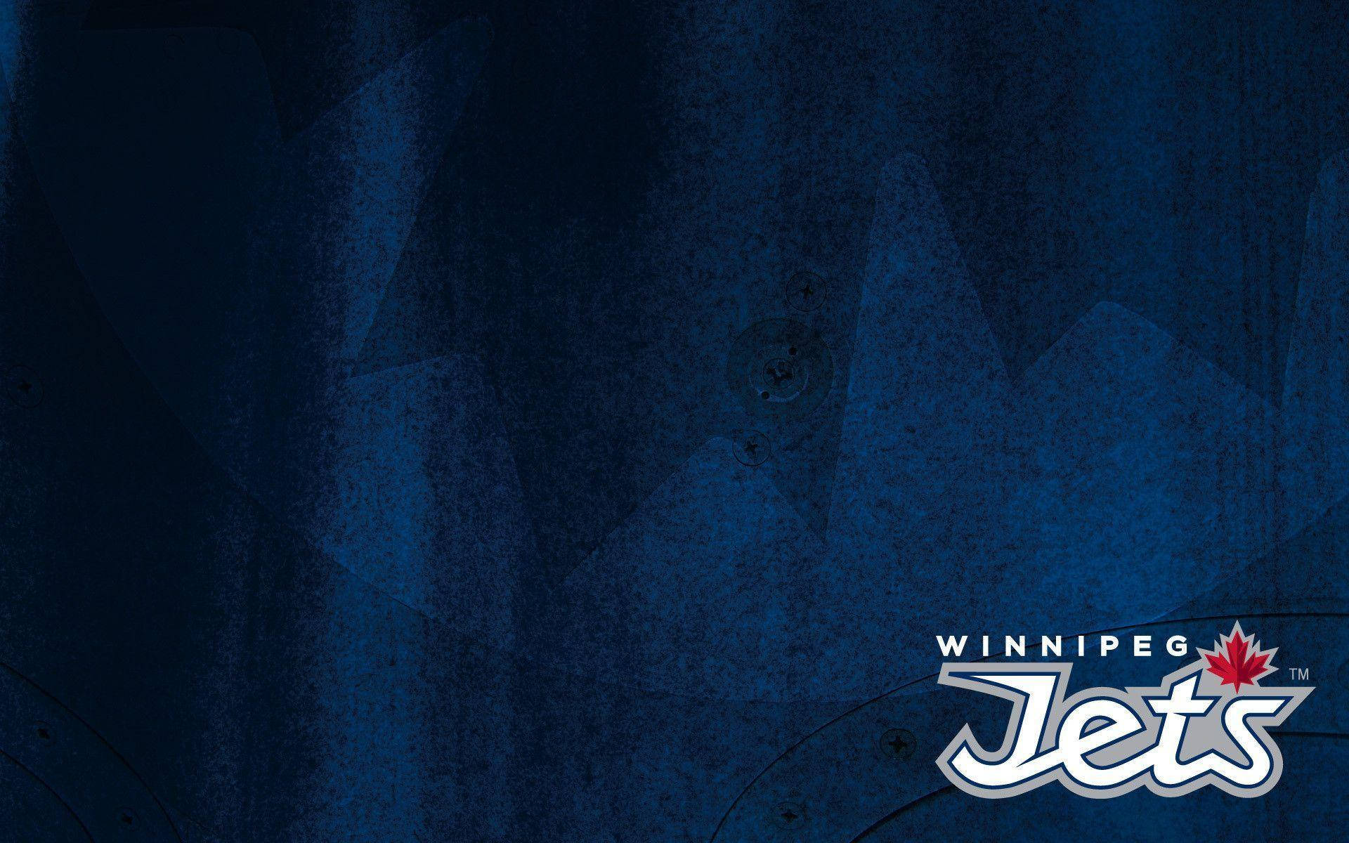 Winnipeg Jets Dark Blue Maple Leaf Wallpaper