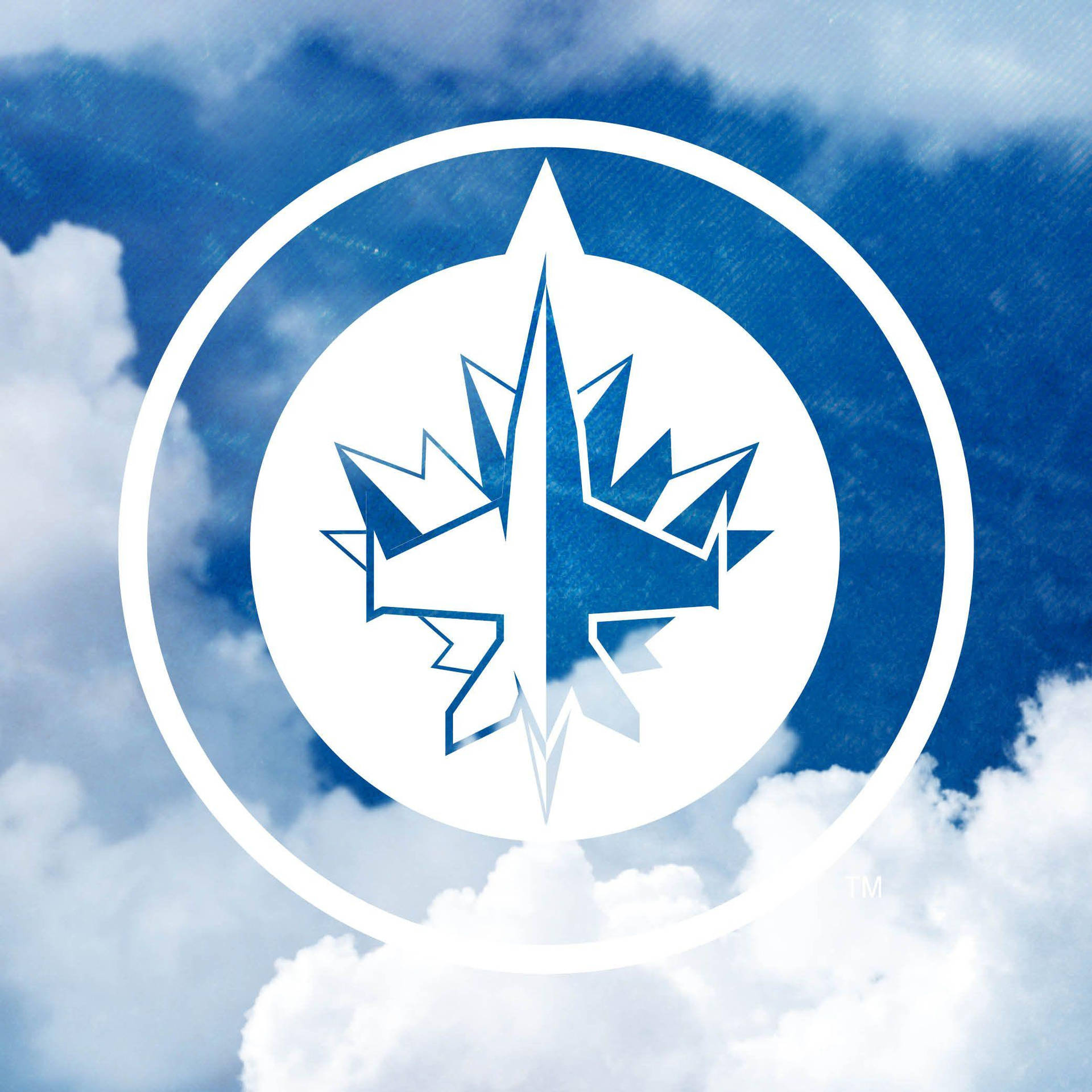 Logotipodos Winnipeg Jets No Céu Azul. Papel de Parede