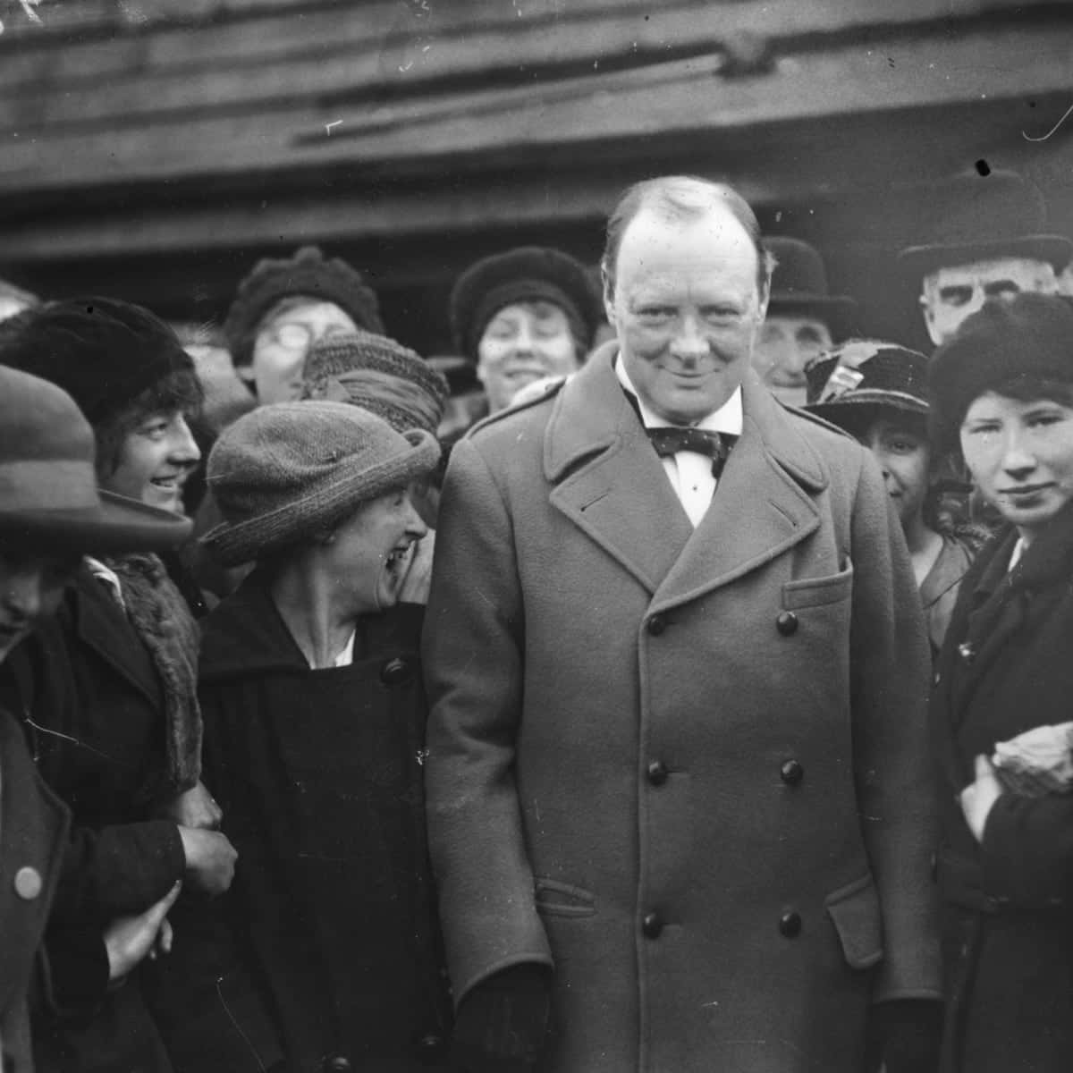 Sir Winston Churchill smiling