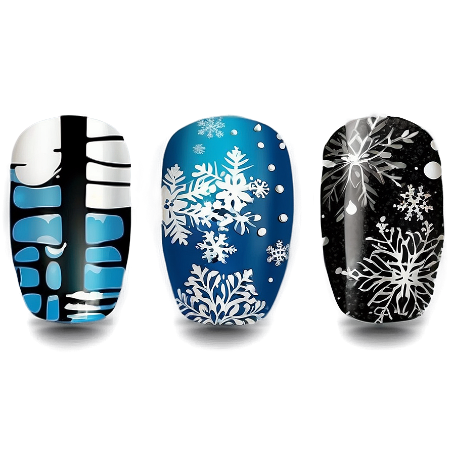 Winter Acrylic Nails Designs Png 4 PNG