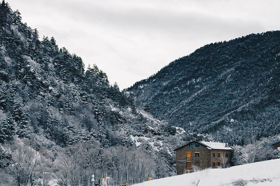 Winter Andorra Mountains Wallpaper