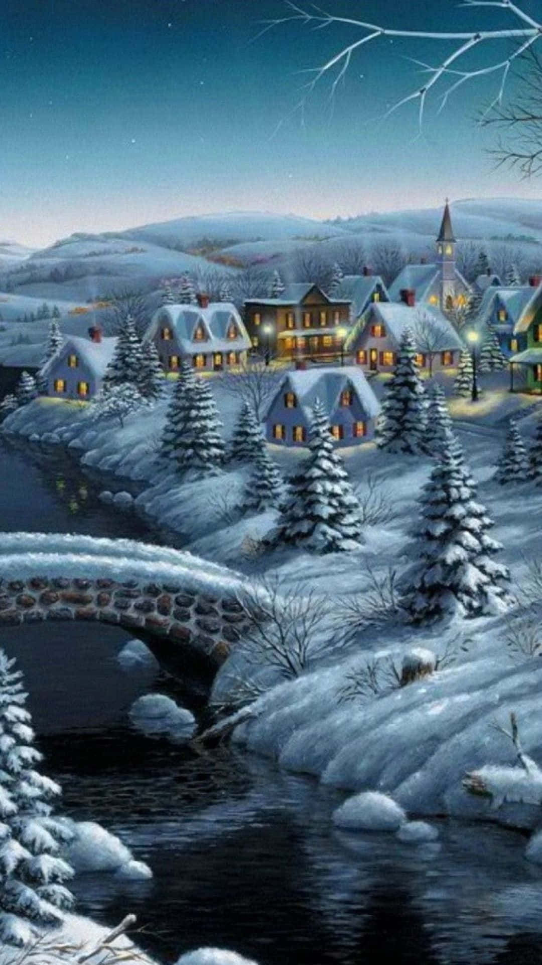 Enchanting Winter Landscape Wallpaper