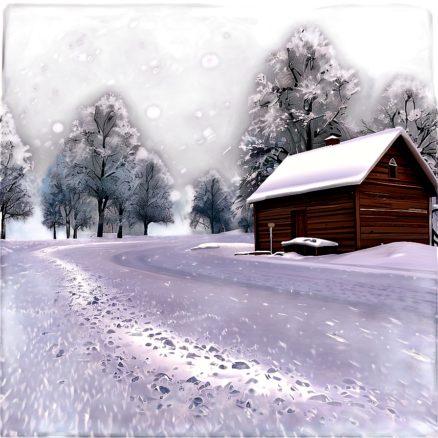 Winter Blizzard Scene Png 06242024 PNG